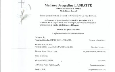 Mme Jacqueline LASBATTE