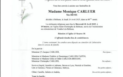 Mme Monique CARLUER née DENIS