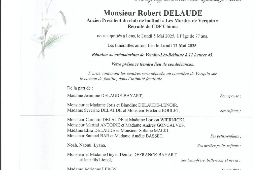 Mr Robert DELAUDE