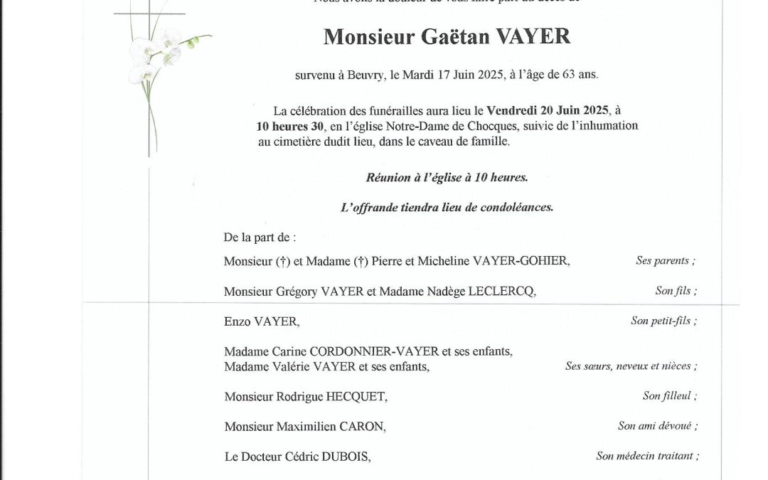 Mr Gaëtan VAYER