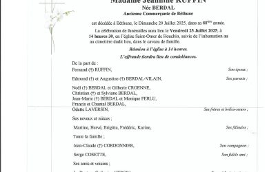 Mme Jeannine RUFFIN née BERDAL