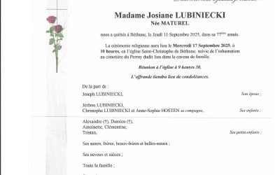 Mme Josiane LUBINIECKI-MATUREL