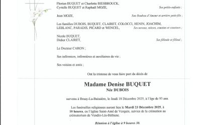 Mme Denise BUQUET-DUBOIS
