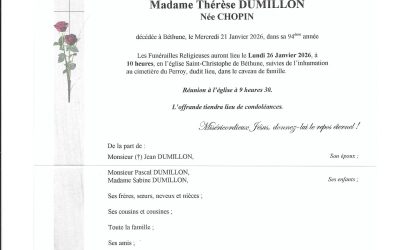 Mme Thérèse DUMILLON-CHOPIN