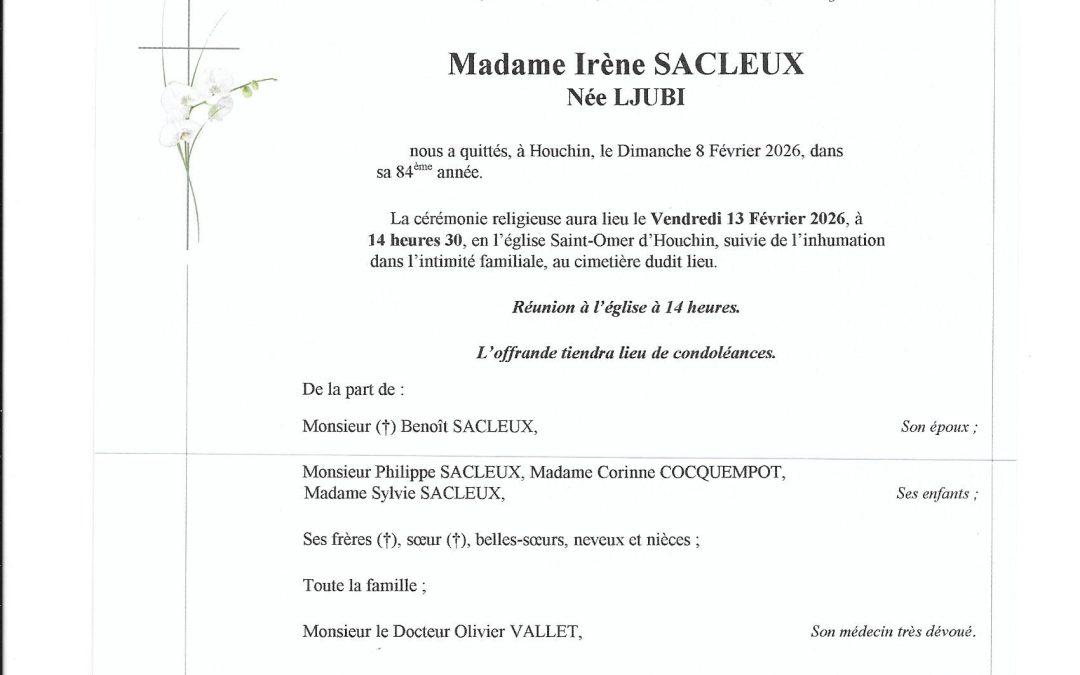 Mme Irène SACLEUX-LJUBI