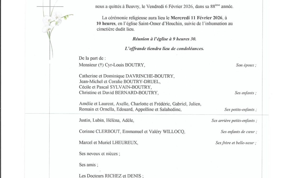 Mme Marie-Madeleine BOUTRY-GALLOT