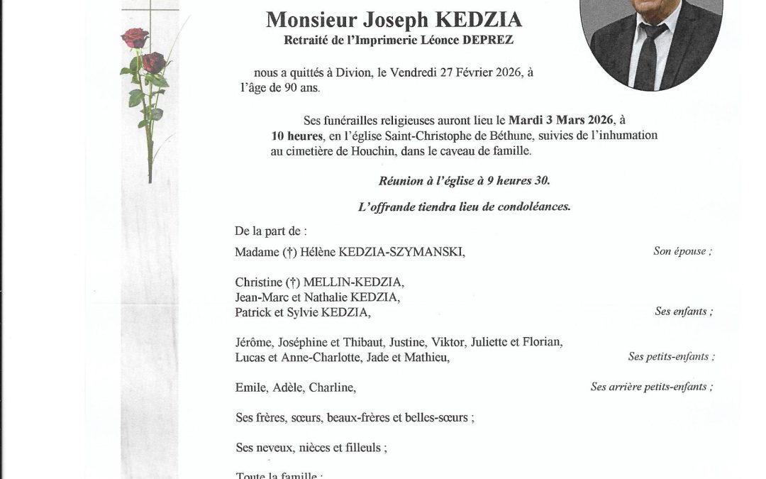 Mr Joseph KEDZIA
