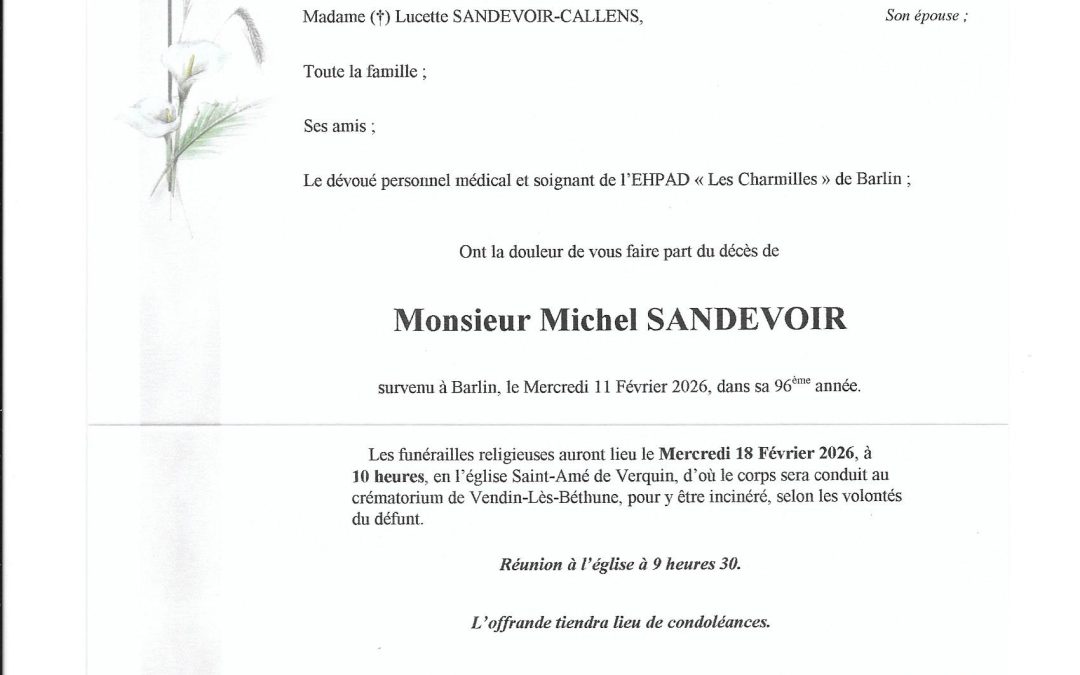 Mr Michel SANDEVOIR