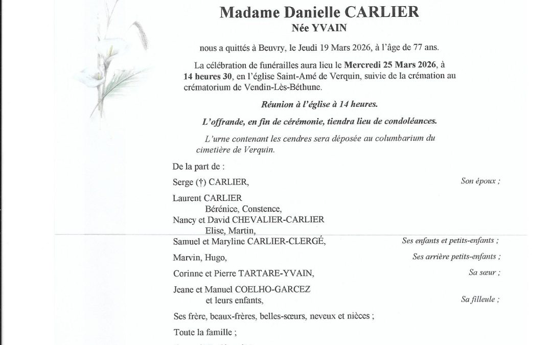 Mme Danielle CARLIER-YVAIN
