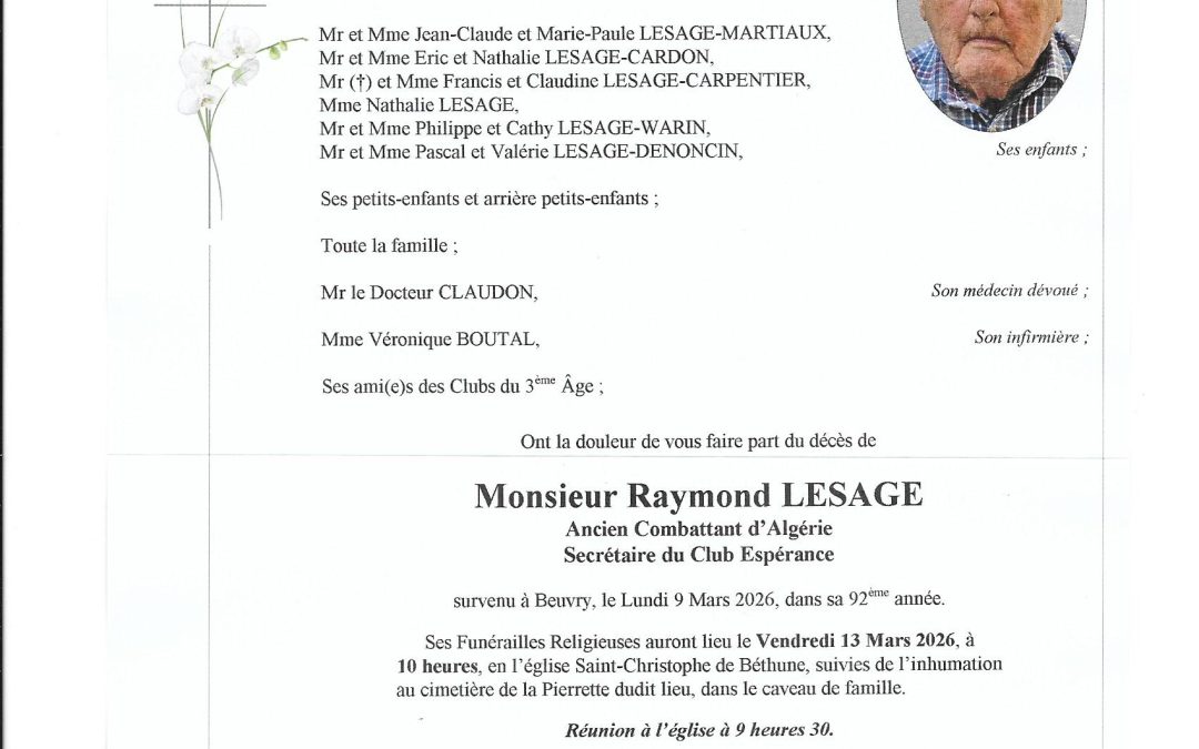 Mr Raymond LESAGE