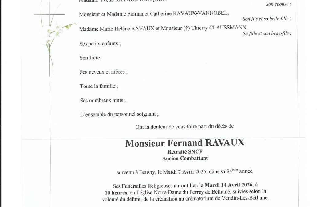 Mr Fernand RAVAUX