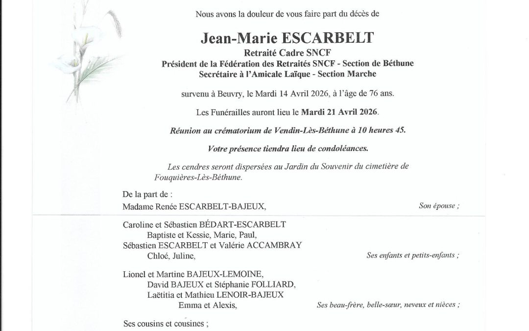 Mr Jean-Marie ESCARBELT