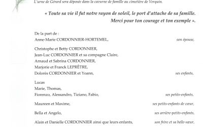Mr Gérard CORDONNIER